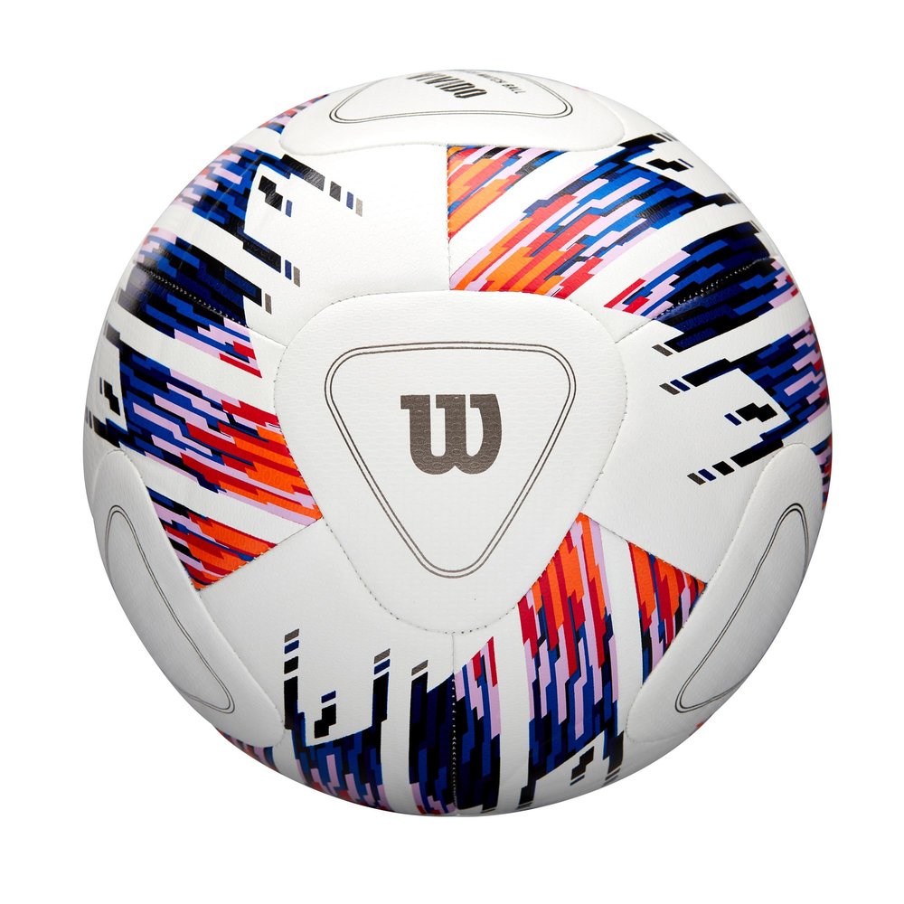 WILSON NCAA Vivido Replica Soccer Ball - Size 5, White/Orange/Purple