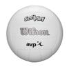 Wilson AVP Soft Play Volleyball - Official Size, White, 18-Panel, Machine-Sewn Construction, Butyl Rubber Bladder, Sponge-Backed Synthetic Leather Cover, Ideal for Ages 13 and Up view 1