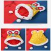 Kids Beanie Hat for The Year of Tiger, Winter Tiger Shaped Fleeced Hat Boys Girls for Spring Festival Chinese New Year (B-Yellow), One Size view 2