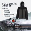 Grundns Mens Full Share Jacket | Waterproof, Breathable, Black/Grey, X-Small view 4