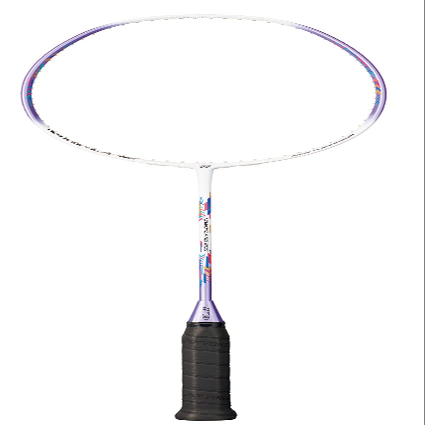 YONEX 4U5 NF200 Badminton Racket, Nano Flare 200, Beginners, White/Lavender (104)