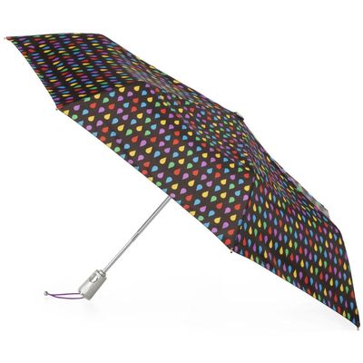 totes Sunguard Automatic Open Close Umbrella With Neverwet & Sun Protection, Black Rain
