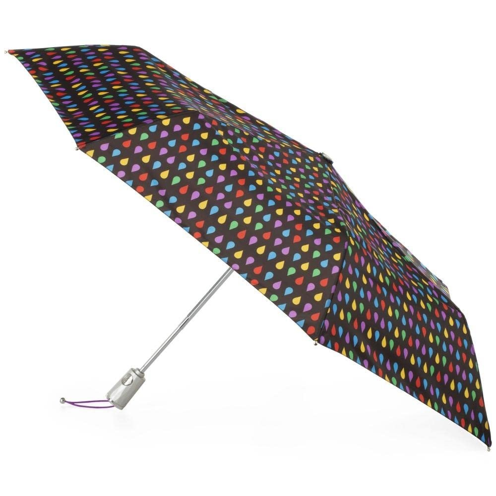 totes Sunguard Automatic Open Close Umbrella With Neverwet & Sun Protection, Black Rain