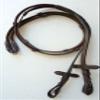 Equitem Leather English Fancy Stitched Padded Bridle with Matching Web Reins (Brown/Teal, Miniature) view 4