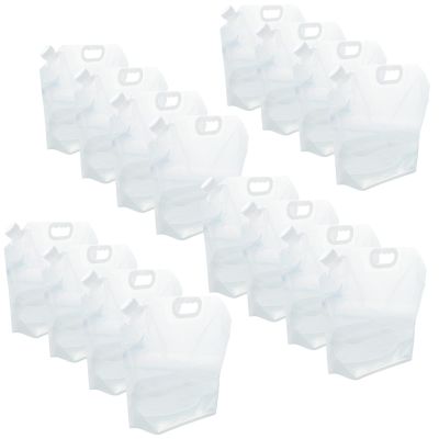 WMXWAN 16-Pack Collapsible Water Containers (2.6 Gallon / 10L Each) - BPA Free Food Grade Water Storage Bags - Leak-Proof & Reusable for Camping, RV, Hiking & Home Backup (42 Gallons Total)