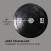 Ader 25lb Black Rubber Bumper Plates- Sold as a Pair view 2
