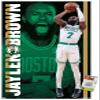 Trends International NBA Boston Celtics - Jaylen Brown 21 Wall Poster, 22.375" x 34", Premium Poster & Push Pin Bundle view 1