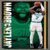 Trends International NBA Boston Celtics - Jaylen Brown 21 Wall Poster, 22.375" x 34", Barnwood Framed Version view 1