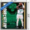 Trends International NBA Boston Celtics - Jaylen Brown 21 Wall Poster, 22.375" x 34", Barnwood Framed Version view 3
