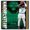 Trends International NBA Boston Celtics - Jaylen Brown 21 Wall Poster, 22.375" x 34", White Framed Version view 1