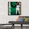 Trends International NBA Boston Celtics - Jaylen Brown 21 Wall Poster, 22.375" x 34", White Framed Version view 2