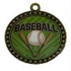 10 Pack Large 2.5 Inch Baseball Gold Medals Trophy Team Award with Neck Ribbons EG view 1