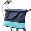 sixthreezero Bike Bag for Front or Rear Rack, Waterproof Universal Bicycle Pannier, Frame Mount Cargo Storage, Carrying Handle, Navy w/Aqua view 1