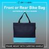 sixthreezero Bike Bag for Front or Rear Rack, Waterproof Universal Bicycle Pannier, Frame Mount Cargo Storage, Carrying Handle, Navy w/Aqua view 2
