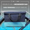 sixthreezero Bike Bag for Front or Rear Rack, Waterproof Universal Bicycle Pannier, Frame Mount Cargo Storage, Carrying Handle, Navy w/Aqua view 4