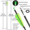 ZSHJGJR Archery Carbon Arrows 400 Spine Practice Target Hunting Arrows 33 inch for Recurve Bow Compound Bow with Removable Tips 6/12pcs (12pcs, Green) view 4