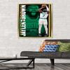 Trends International NBA Boston Celtics - Jaylen Brown 21 Wall Poster, 22.375" x 34", Gold Framed Version view 2