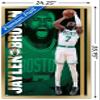 Trends International NBA Boston Celtics - Jaylen Brown 21 Wall Poster, 22.375" x 34", Gold Framed Version view 3