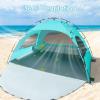 Night Cat Beach Tent Portable Camping Sun Shade Shelter for 2-4 Persons with UV Protection 3 Breathable Mesh Windows Extended Tent Floor Easy Set Up Outdoor view 4