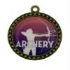 10 Pack Large 2.5 Inch Archery Archer Gold Medals Trophy Team Award with Neck Ribbons EG view 1