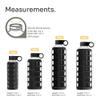 purifyou 40oz / 32oz / 22oz / 12oz Borosilicate Glass Water Bottle with Time & Volume Markers, Silicone Sleeve, Stainless Steel Lid | Reusable Glass Bottle for Water & Juice (40oz Jet Black) view 2