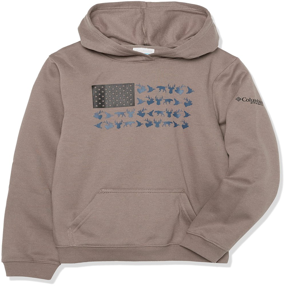Columbia Youth Boys PHG Hunt Flag Hoodie, Iron/Black, Small