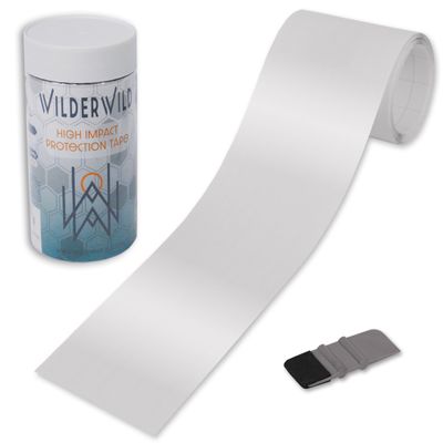 WilderWild Bike Frame Protection Tape- High Impact Clear Vinyl Wrap Includes Tool (4x72) Bicycle Frame Protector, Mountain Bike Frame Guard Chainstay Protector (Glossy Clear)