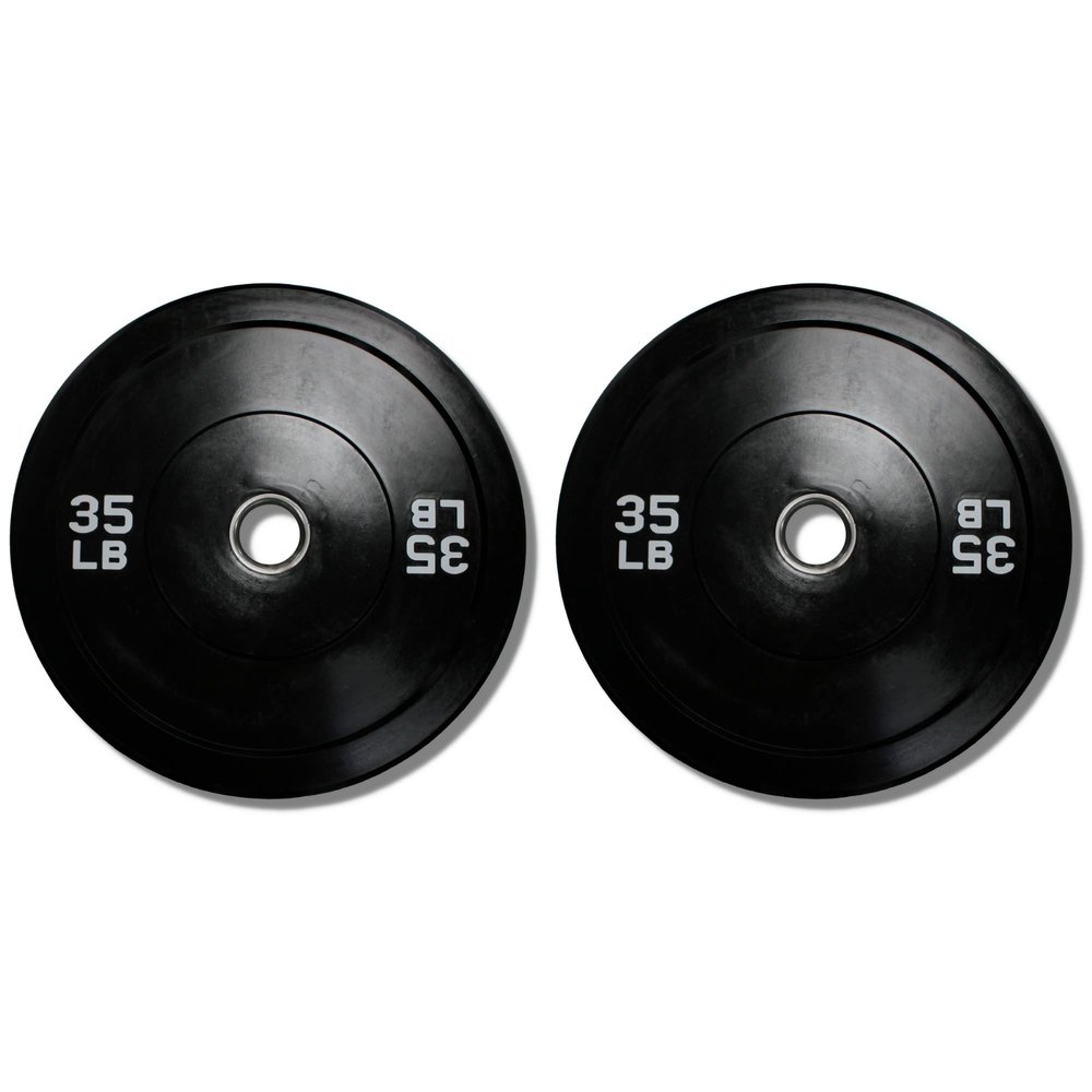 Ader 35lb Black Rubber Bumper Plates- Sold as a Pair