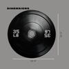 Ader 35lb Black Rubber Bumper Plates- Sold as a Pair view 3