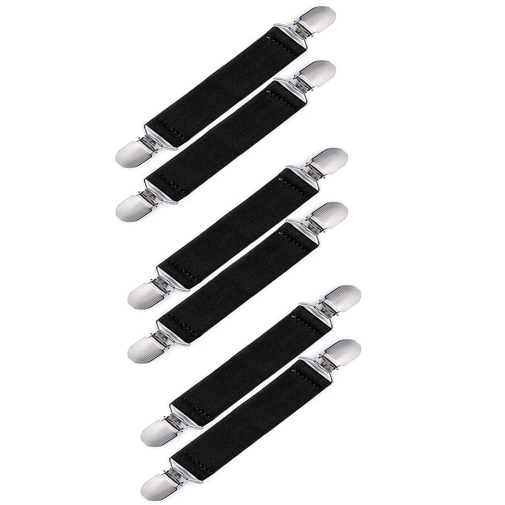 Century Star Elastic Mitten Clips for Toddlers, Kids, Babies, Adults - Winter Glove Clips for Boys and Girls - 3 Pairs, Black, One Size