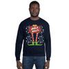 Funny Christmas Sweater Jingle Balls Ugly Christmas Sweater for Men Navy view 2