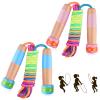 2 Pcs Jump Rope for Kids Adjustable, Lorvain Rainbow Skipping Rope, Kids Jump Ropes with Wooden Handle for Girls Boys, Weighted Jumping Ropes for Fitness Workout Exercise Outdoor Fun Activity view 1