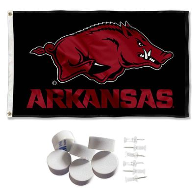 Arkansas Razorbacks Black Banner and Tapestry Wall Tack Pads