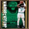 Trends International NBA Boston Celtics - Jaylen Brown 21 Wall Poster, 22.375" x 34", Bronze Framed Version view 1