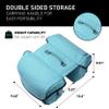 sixthreezero Dual Sided Bike Bag for Rear Rack, Waterproof Universal Bicycle Double Pannier for Storage, Cargo Trunk with Carry Handle, Baby Blue/Navy view 4