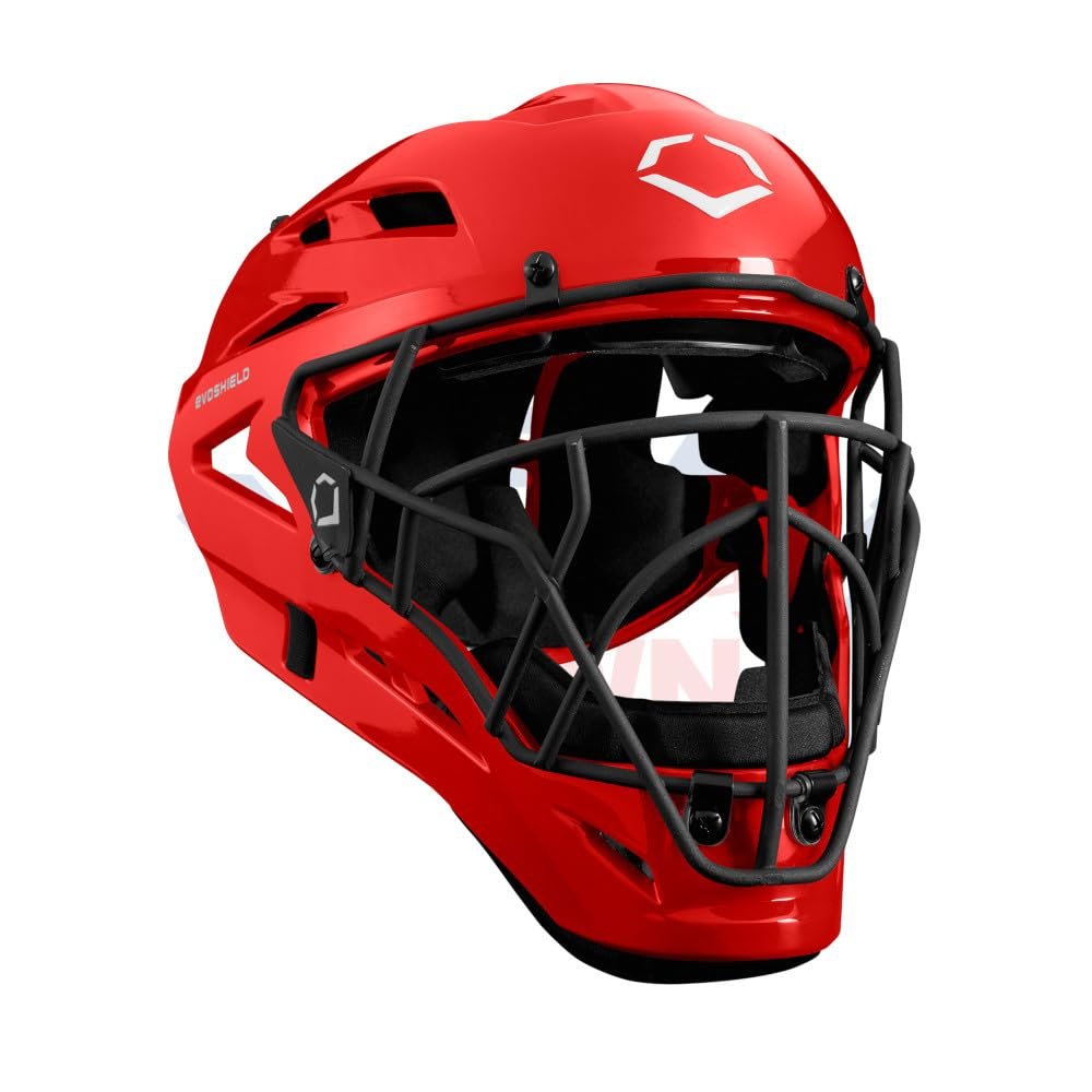 EvoShield Pro-SRZ Solid Catcher's Helmet - Scarlet, Small/Medium