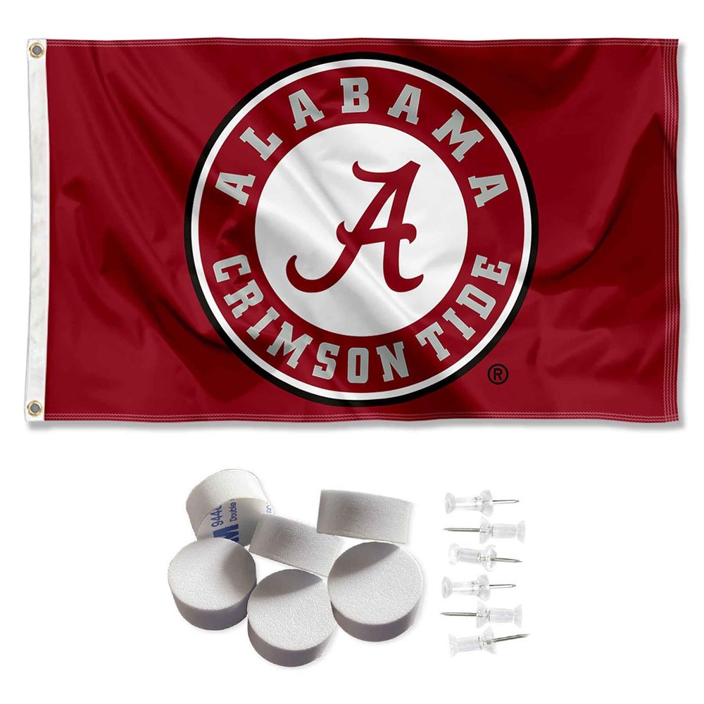 Alabama Crimson Tide Circle Banner and Tapestry Wall Tack Pads