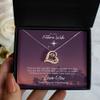 Future Wife Gift, Gift for Fiancee, Engagement Gift from Fiance, from Boyfriend - Love Dancing Necklace view 1