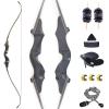 OBTOUTDOOR 60" Archery Takedown Recurve Bow Metal Riser Right Hand Hunting Bow for Adults Target Shooting Practice 25-60Lbs (55lbs) view 1