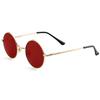 Kursan Red Circle Glasses/Small Round Polarized Sunglasses for Women Men Hippie Retro Circle Sun Glasses - 45MM (Gold/Clear Red) view 3