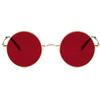 Kursan Red Circle Glasses/Small Round Polarized Sunglasses for Women Men Hippie Retro Circle Sun Glasses - 45MM (Gold/Clear Red) view 4