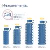 purifyou 40oz / 32oz / 22oz / 12oz Borosilicate Glass Water Bottle with Time & Volume Markers, Silicone Sleeve, Stainless Steel Lid | Reusable Glass Bottle for Water & Juice (40oz Chinese Porcelain) view 2