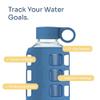 purifyou 40oz / 32oz / 22oz / 12oz Borosilicate Glass Water Bottle with Time & Volume Markers, Silicone Sleeve, Stainless Steel Lid | Reusable Glass Bottle for Water & Juice (40oz Chinese Porcelain) view 3
