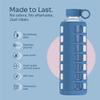 purifyou 40oz / 32oz / 22oz / 12oz Borosilicate Glass Water Bottle with Time & Volume Markers, Silicone Sleeve, Stainless Steel Lid | Reusable Glass Bottle for Water & Juice (40oz Chinese Porcelain) view 4