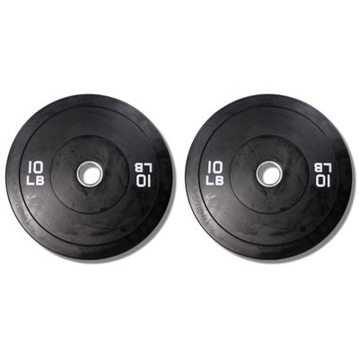Ader 10lb Black Rubber Bumper Plates- Sold as a Pair