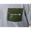 Carhartt Mens T-Shirt Relaxed Fit Heavyweight Short Sleeve Camo Pocket T Shirt, Heather Gray, Small US view 3