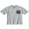 Carhartt Mens T-Shirt Relaxed Fit Heavyweight Short Sleeve Camo Pocket T Shirt, Heather Gray, Small US view 4