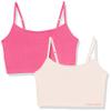 Calvin Klein Kids Girls' Seamless Brami 2-Pack, Crystal Pink/Fuschia Fedora, Large view 1