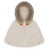 iiniim Baby Toddler Girls Fleece Hooded Capes Poncho Cloak Coat Cartoon Winter Warm Shawl Outwear Khaki 9-12 Months view 1