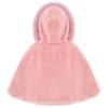 QinCiao Toddler Baby Fleece Hooded Cloak Capes Poncho Children Fall Winter Coat Snowsuit Outwear Pink A 12-18 Months view 3